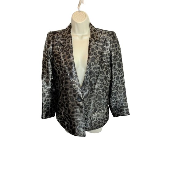 Smythe Blazer Printed Evening Leopard Pattern Jacket- Size 4 - Picture 7 of 7